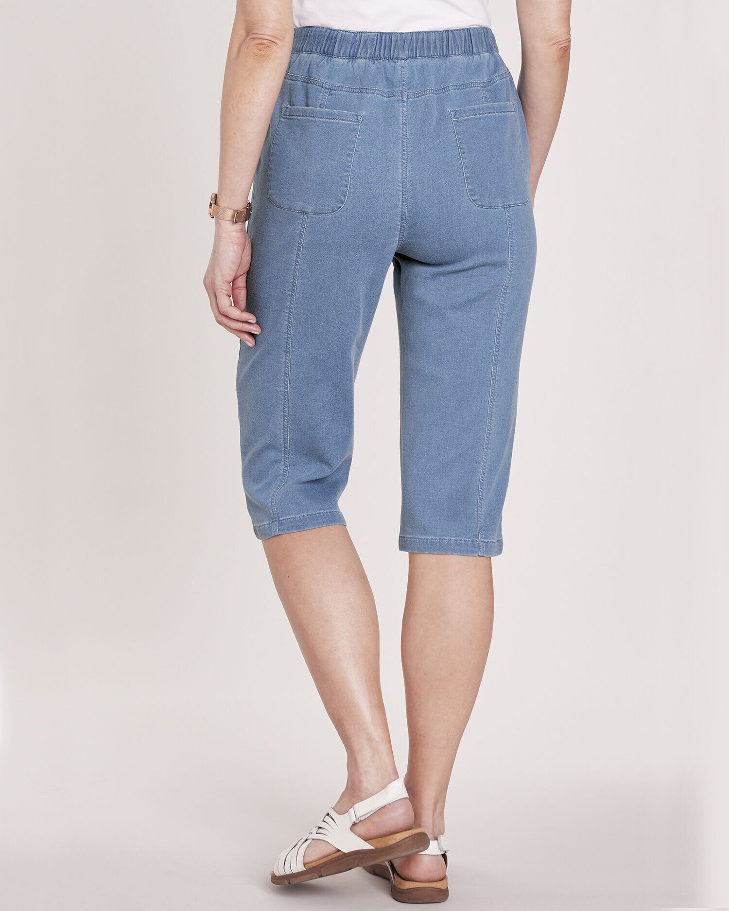 Knit Denim Pedal Pushers Blair