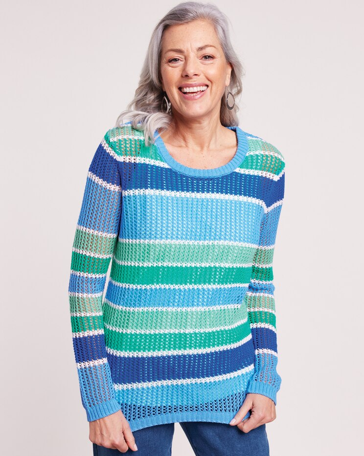 Open Stitch Long Sleeve Sweater image number 1