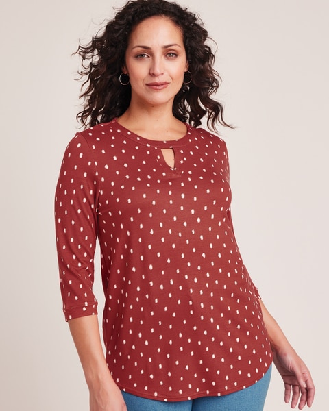 Knit Crepe Blouse
