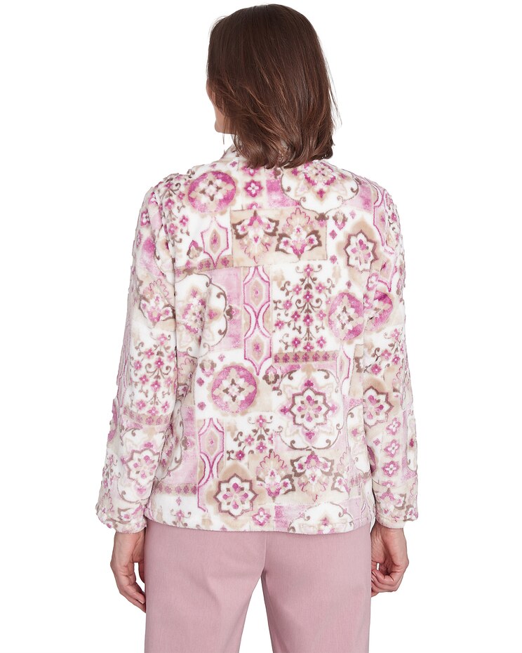 Alfred Dunner® Telluride Fuzzy Medallion Print Jacket image number 2