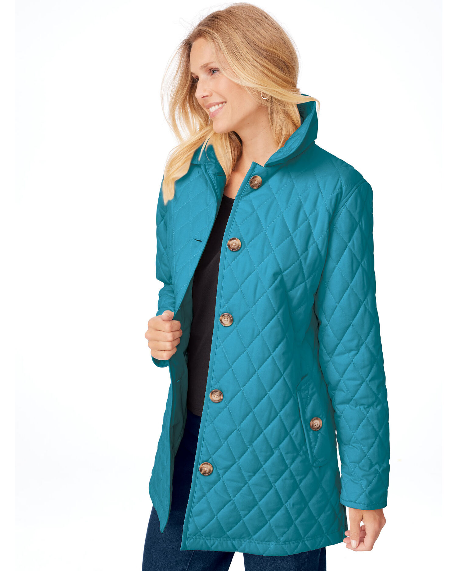 Quilted car coat womens on sale