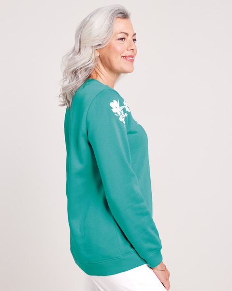 Yoke Print Sweatshirt