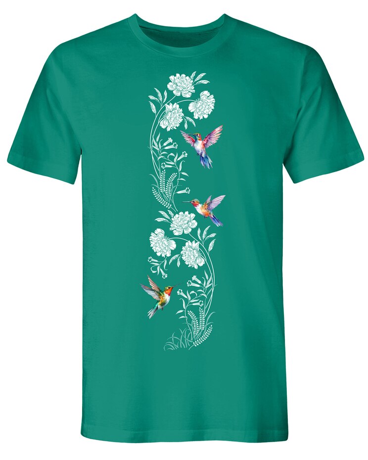 Hummingbird Wave Graphic Tee image number 1