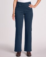 DenimEase™ Flat Waist Wide Leg Jeans thumbnail number 1