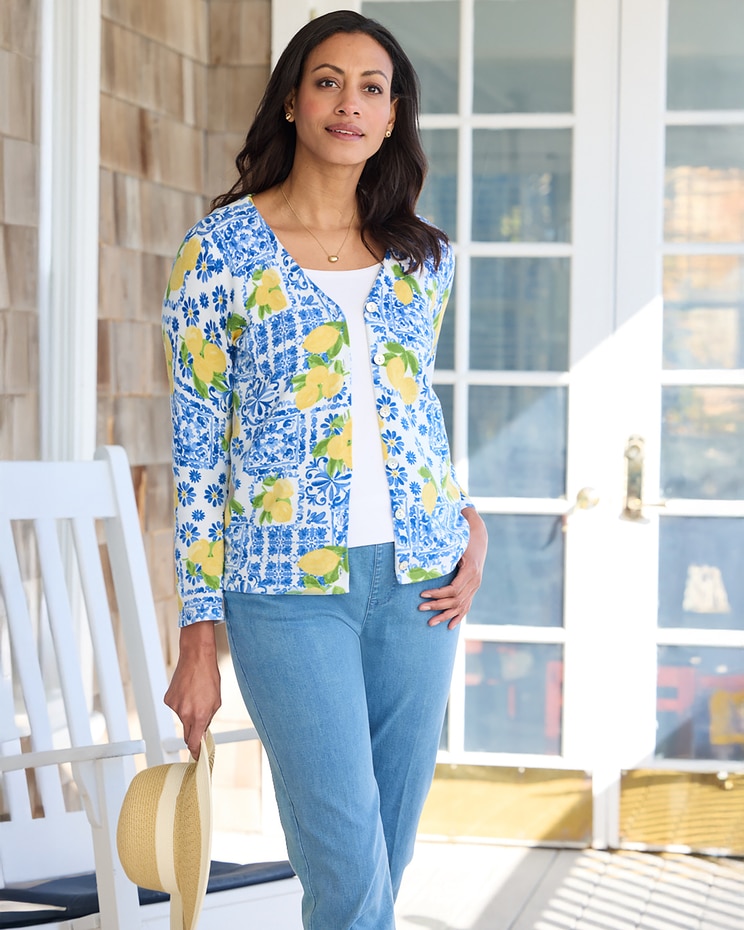 Italian Seaside Cotton Cardigan  image number 2