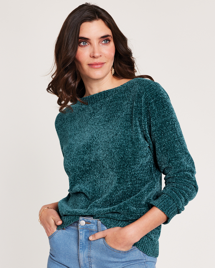 Chenille Boatneck Sweater image number 1