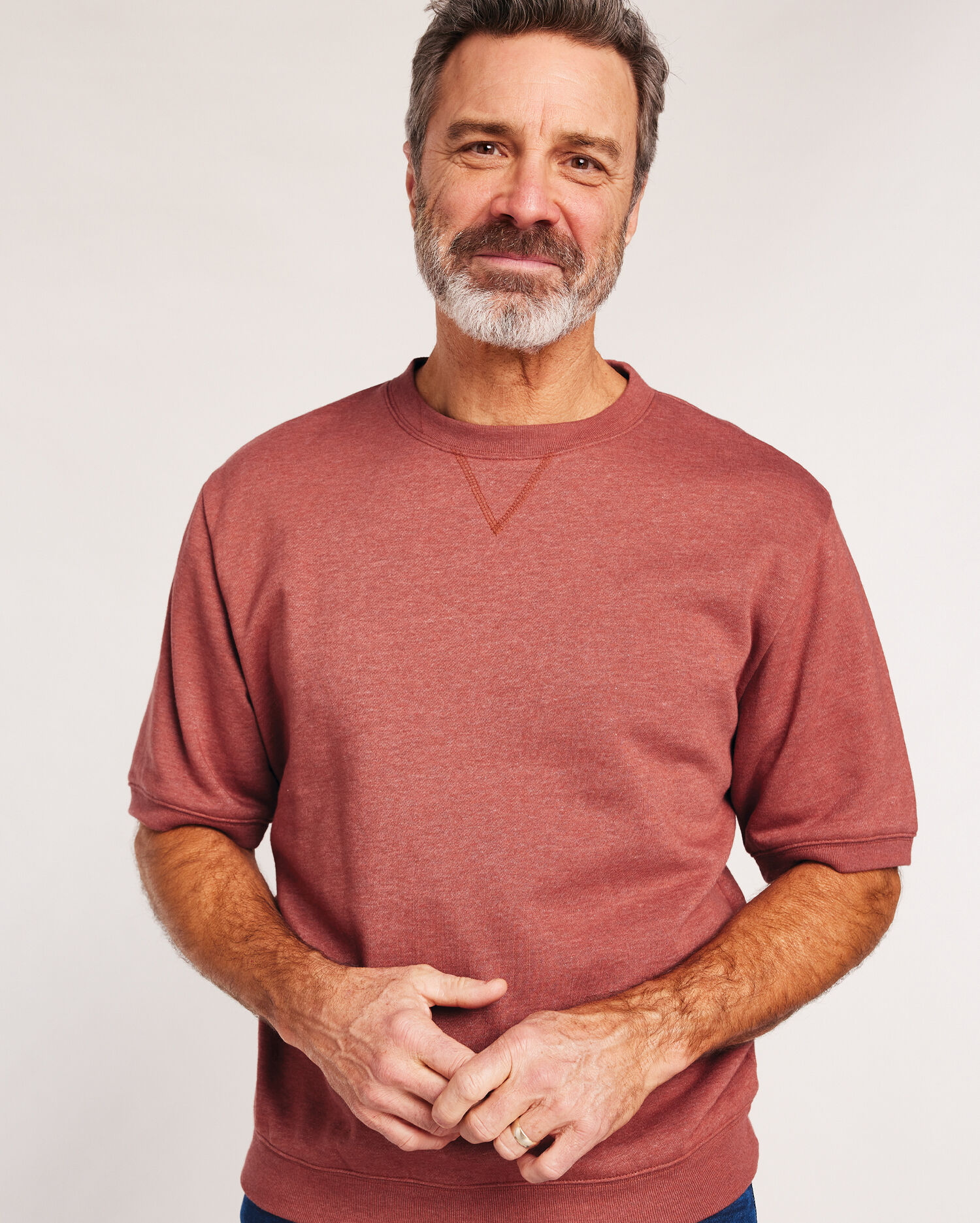 John Blair Supreme Fleece Short Sleeve Sweatshirt