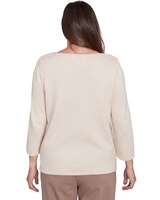 Alfred Dunner® Telluride Biadere Hearts Crew Neck Sweater thumbnail number 2