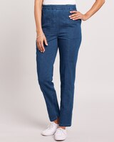 Knit Denim Pants thumbnail number 1