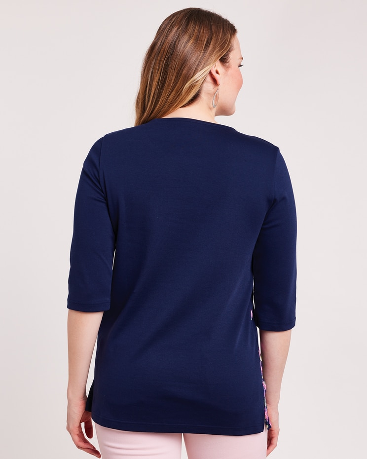 Border Print Floral Tunic image number 3