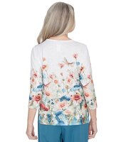 Alfred Dunner® Sedona Sky Dragonfly Top with Necklace thumbnail number 2