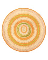 On Mulit Holiday- Wheat Straw Stripe Wide Brim Sun Hat thumbnail number 2