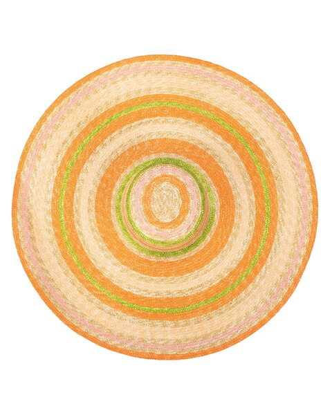 On Mulit Holiday- Wheat Straw Stripe Wide Brim Sun Hat