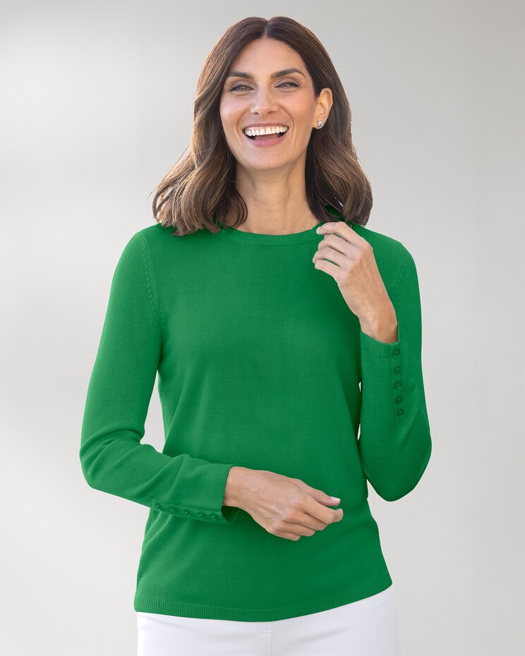 Spindrift™ Long-Sleeve Button-Cuff Sweater image number 1