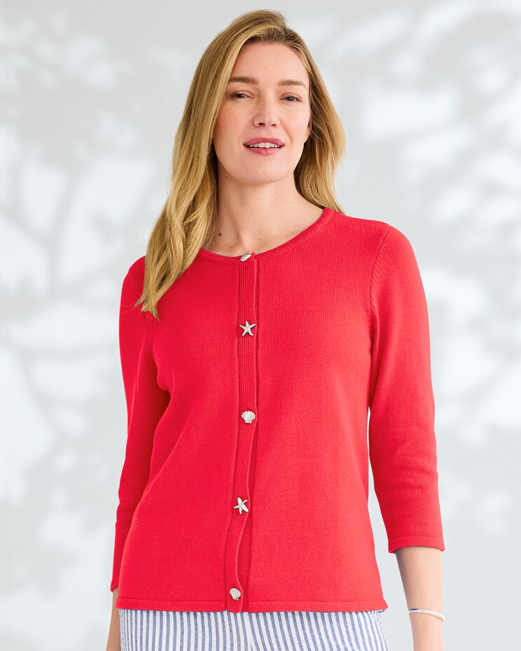 Bayside Cotton Seaside-Buttons Cardigan image number 1