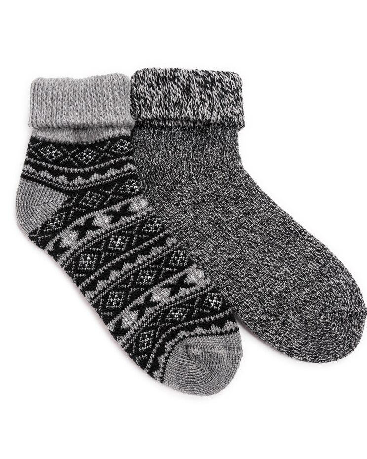 MUK LUKS® 2PK Short Heat Retainer Socks image number 1