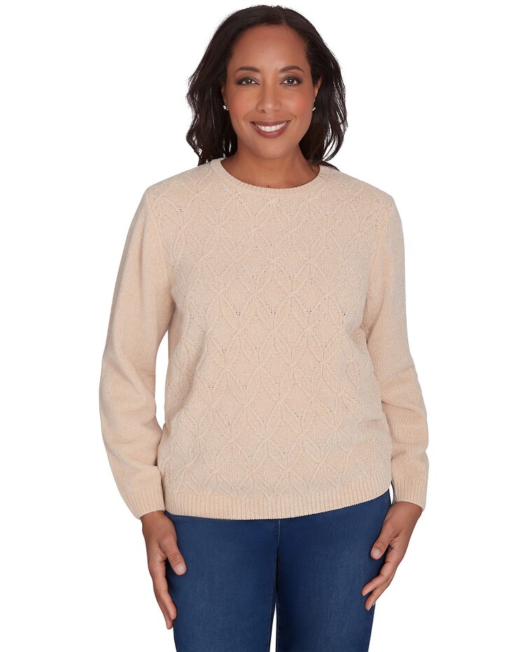 Alfred Dunner® Classics Classic Chenille Pullover Sweater image number 1