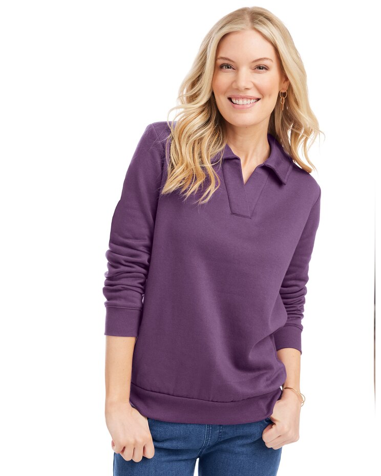 Fleece Polo Sweatshirt image number 1