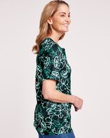 Button Front Knit Blouse thumbnail number 2