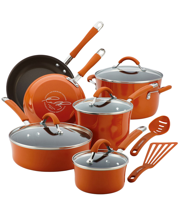 Rachael Ray Cucina 12pc Porcelain Cookware Set image number 1
