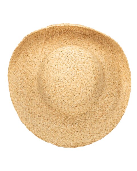 Pearl - Women's Raffia And Gold Round Crown Sun Hat