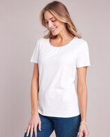 Essential Knit Shirred Tee thumbnail number 1
