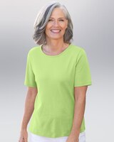 Coastal Cotton Short-Sleeve Jewelneck Tee thumbnail number 1