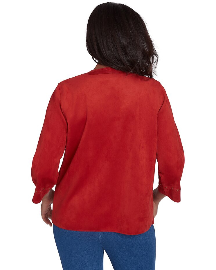 Alfred Dunner® Harvest Moon Timeless Suede Jacket image number 3