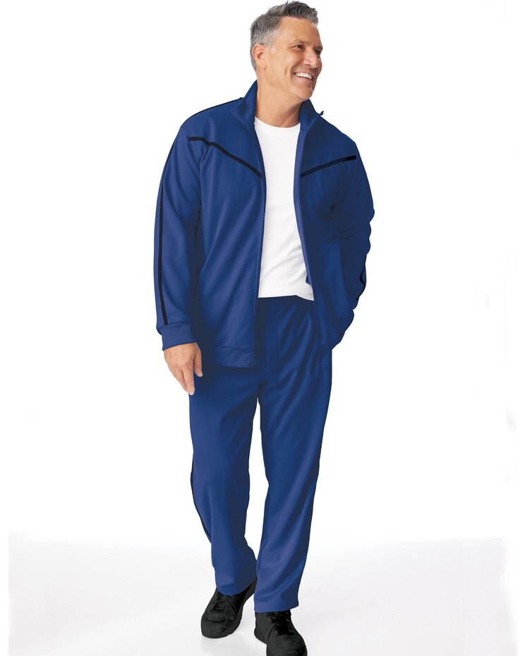 John Blair Accent-Stripe Knit Jog Suit image number 1