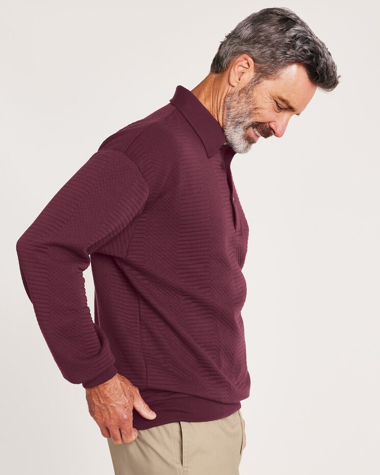 Palmland® Long-Sleeve Quilted Polo image number 3