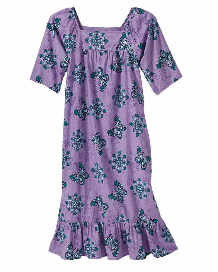 Haband Women’s Cotton Lounge Dress, Square Neck image number 2