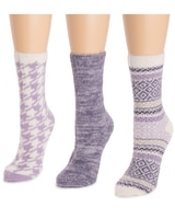 MUK LUKS Fuzzy Socks 3pr thumbnail number 4