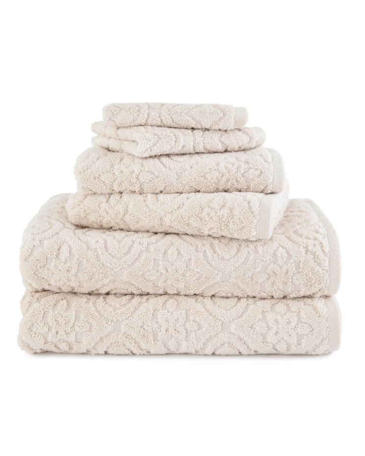 Medallion Textured 6pc Towel Set image number 1