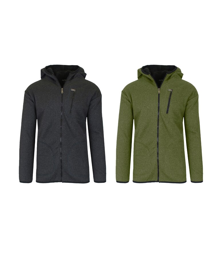 Blu Rock Tech Sherpa Fleece-Lined Zip Hoodie -2 Pack image number 1