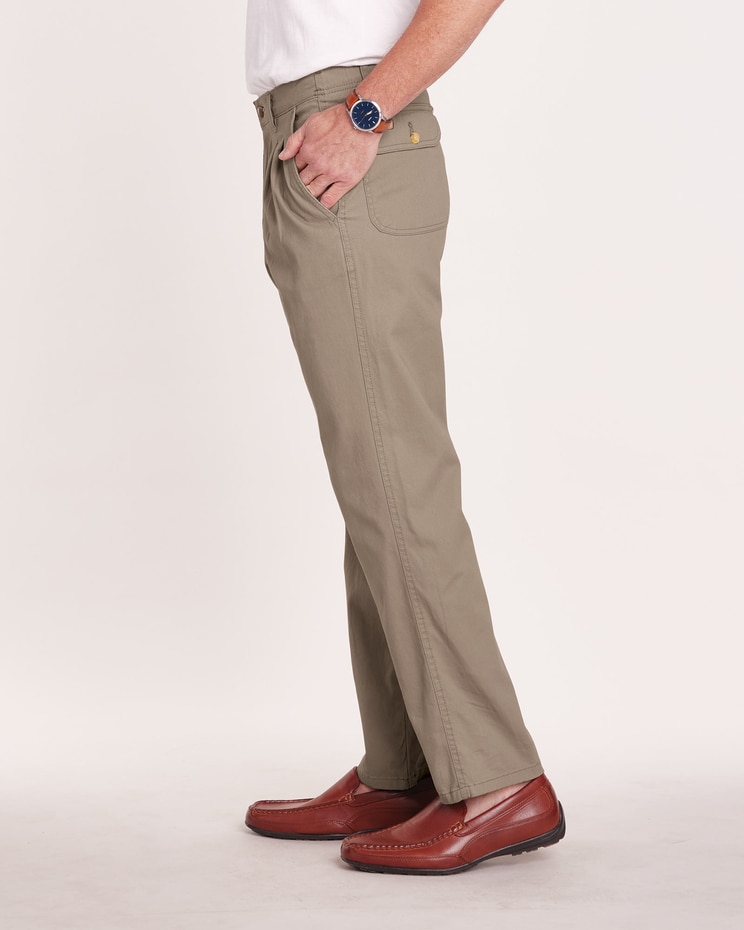 JohnBlairFlex Relaxed-Fit Back-Elastic Twill and Denim Pants image number 4
