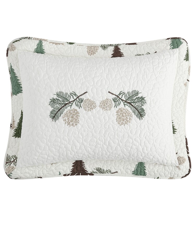 Cabin High Embroidered Sham image number 1