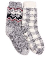 MUK LUKS® Womens Cozy Sherpa Lined Cabin Sock 2Pr Pack thumbnail number 1