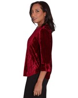 Alfred Dunner® Runway Ready Crushed Velvet Beaded Split Neck Top thumbnail number 4