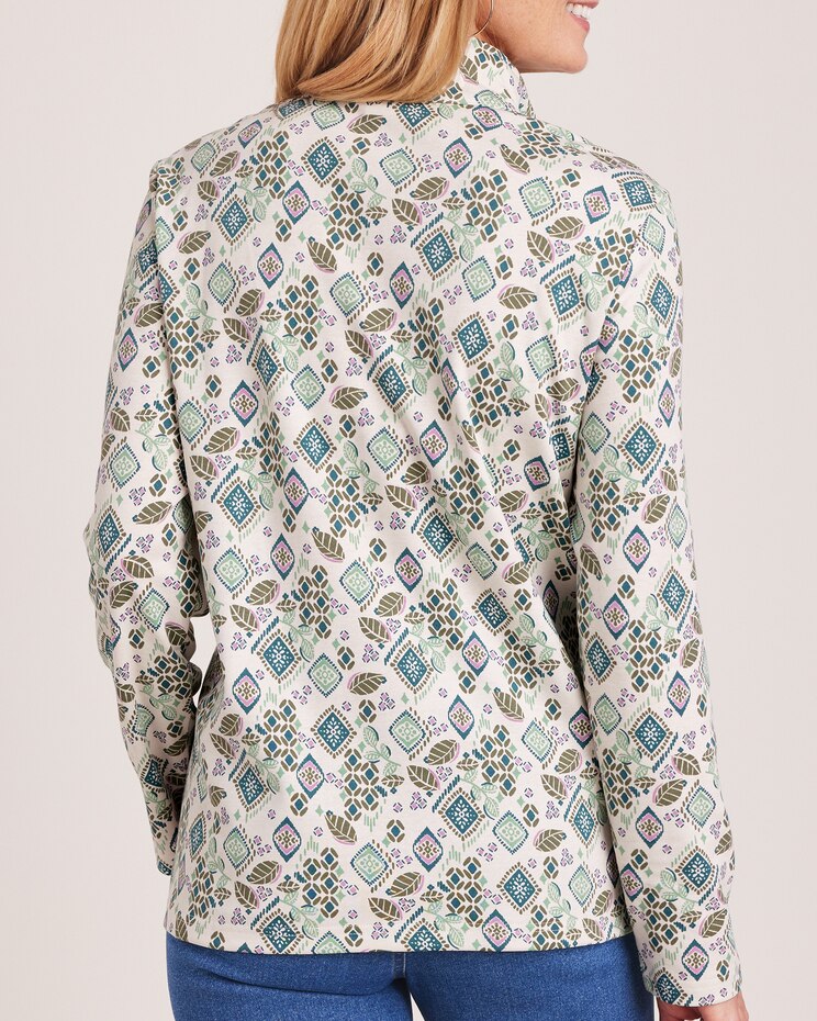 Quarter-Zip Print Top image number 2