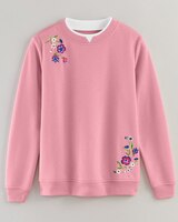 Haband Women’s Embroidered Fleece Sweatshirt thumbnail number 2