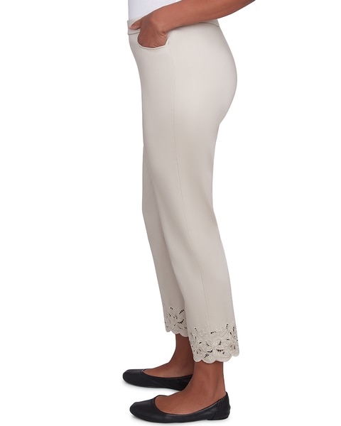 Alfred Dunner® Coming Up Roses Floral Cut Out Ankle Pant