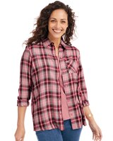 Button-Front Plaid Shirt thumbnail number 1