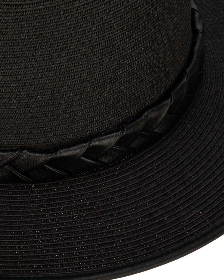 Looker Fedora- Ultrabraid Fedora With Braided Pu Band Hat image number 2
