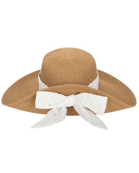 Womens Ultrabraid Fold Back Bow Sun Hat