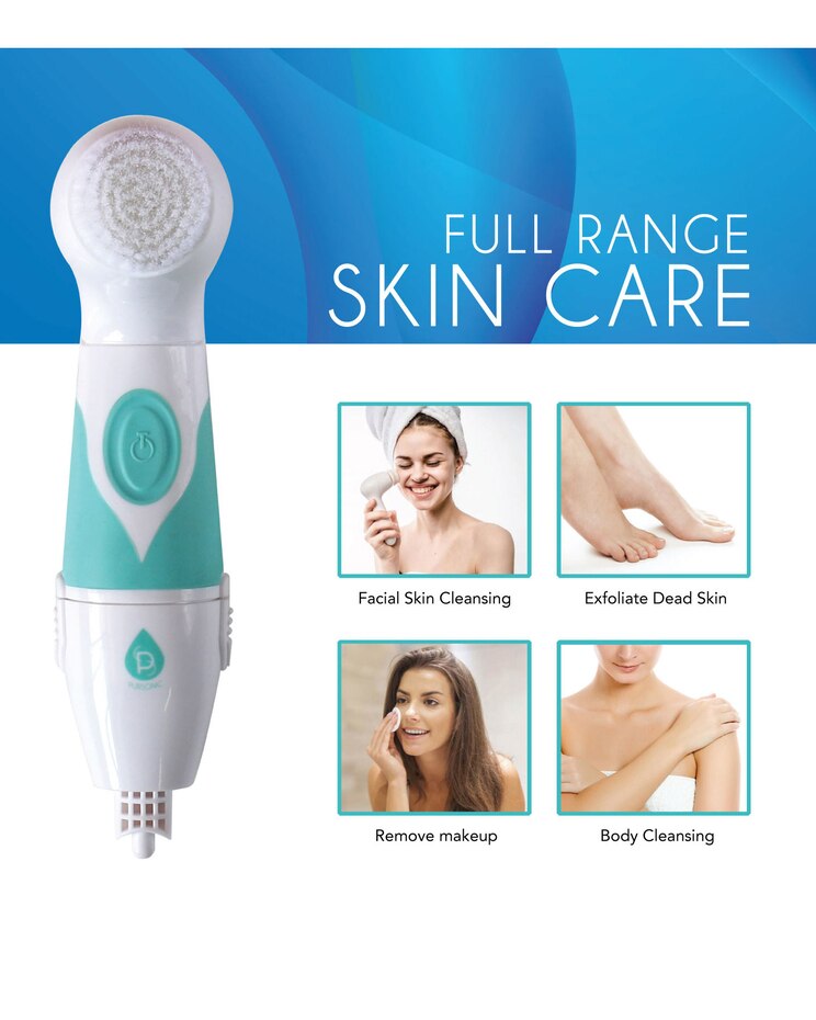 Advanced Facial & Body Cleansing Brush w/ Extended  Handle image number 3