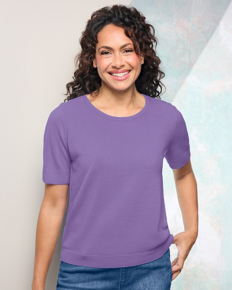Soft Spun™ Short-Sleeve Jewel Sweater image number 1