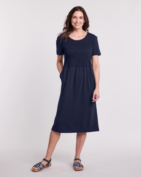 Essential Knit Smocked Dress