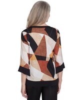 Alfred Dunner® Rue Rivoli V-Neck Patchwork Sweater thumbnail number 2