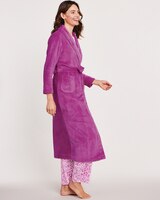 Cozy Knit Plush Tie Robe thumbnail number 3