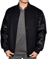 Victory Varsity Jacket with Genuine Leather Sleeves thumbnail number 1